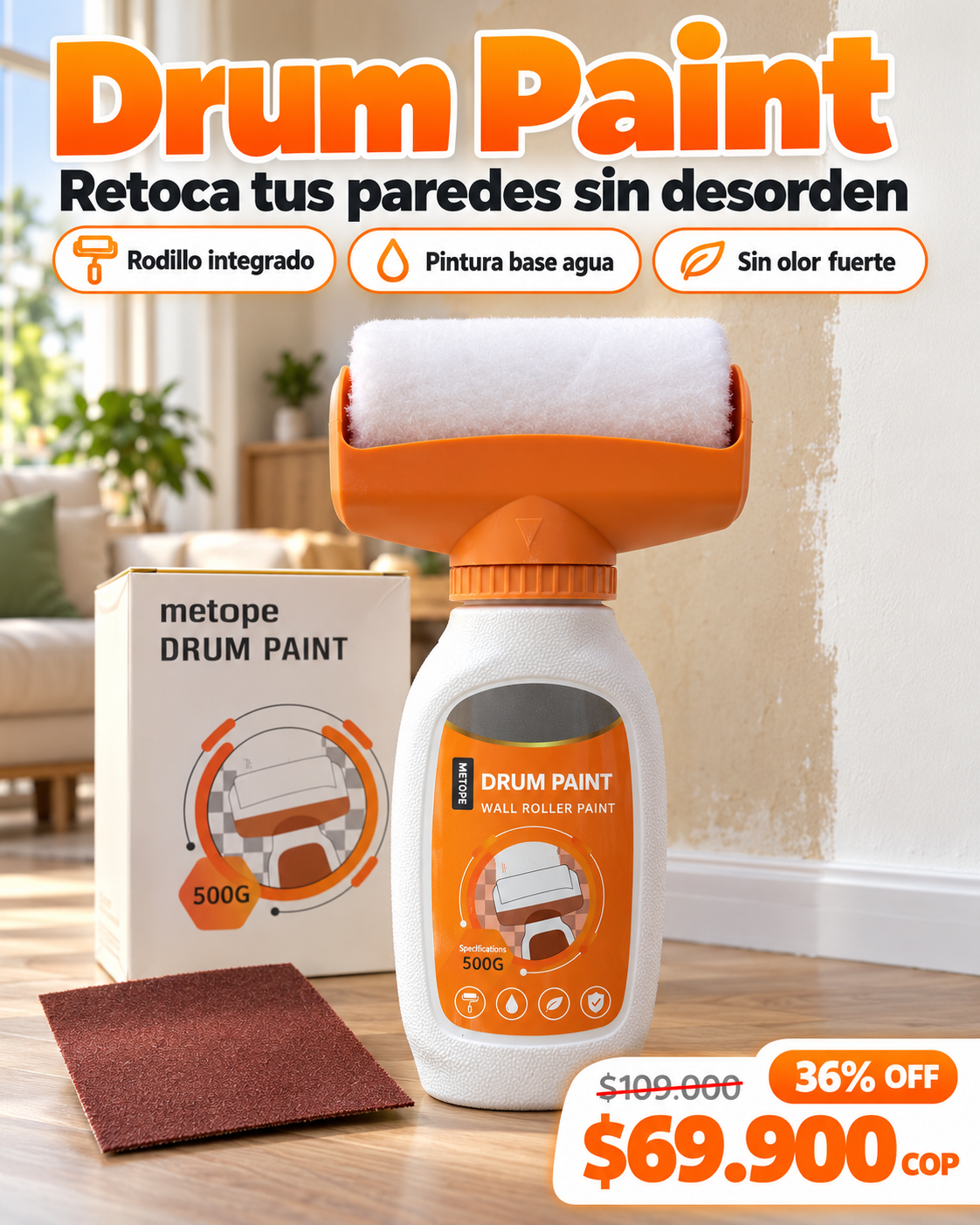 Drum Paint con Rodillo